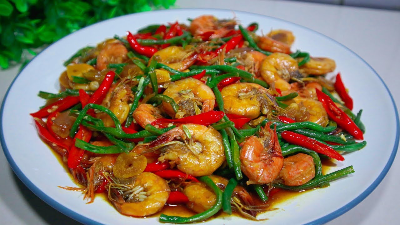 Kreasi Lezat Udang Masak Thai dan Kacang Panjang ala Dine Kitchen, Perpaduan Segar yang Menggoda Selera